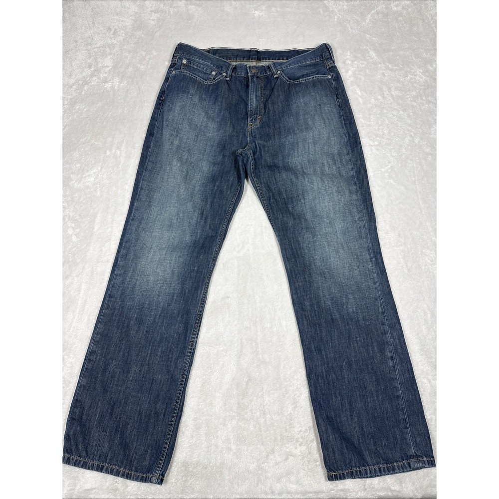 Levis 514 Jeans Mens 36X32 Blue Straight Mid Rise Dark Wash Denim